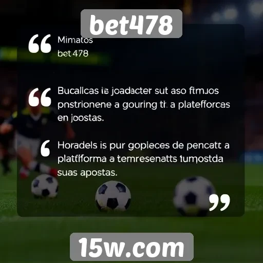 Depoimentos de jogadores sobre a experiência no bet478